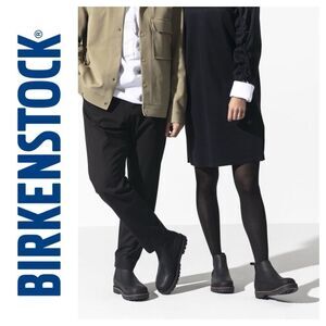 Birkenstock Stalon Nubuck Leather - Black Unisex Chelsea Boots